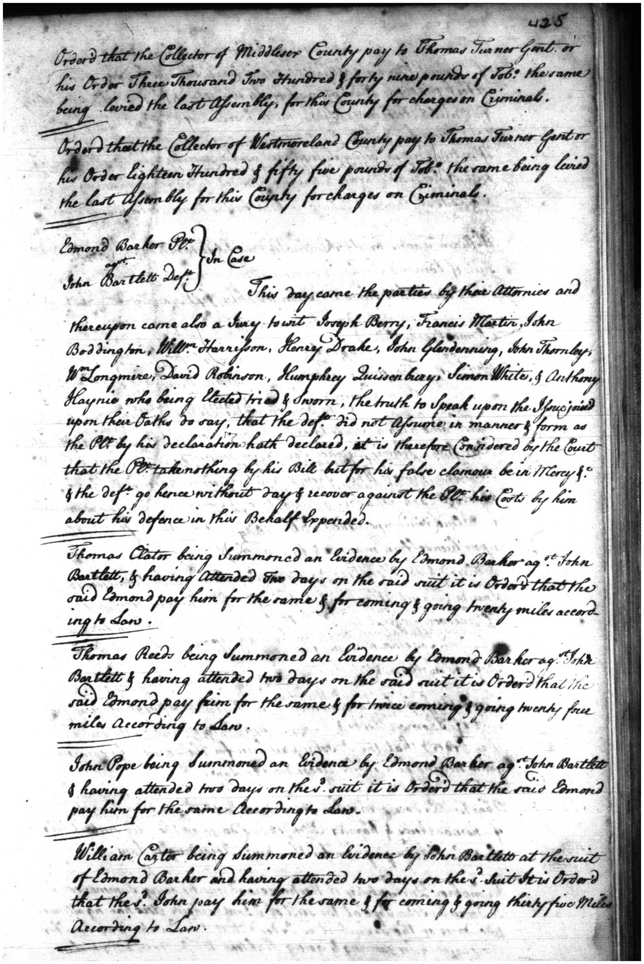 Wm on jury Sat Jan 5, 1744